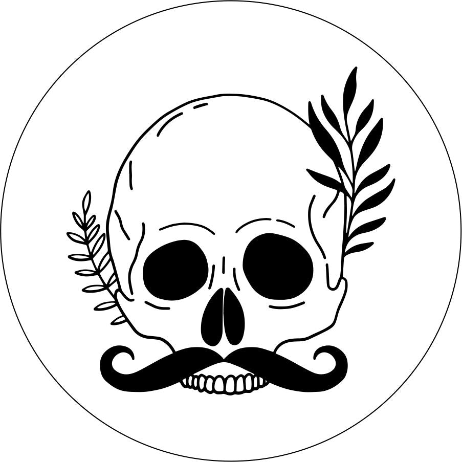 Skull with Handlebar Mustache-duckduckjeep-offroad-wrangler-gladiator-3d-jeep duck-custom duck-Jeep-The Quacktory-Fun Jeep Ducks-Ducks4Jeep