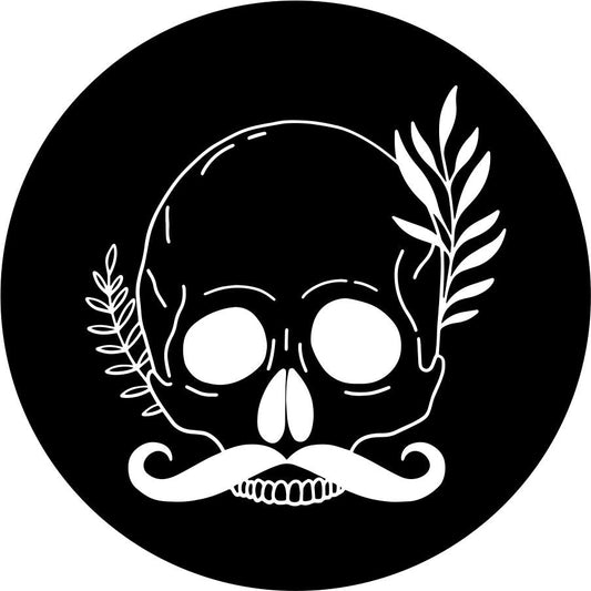 Skull with Handlebar Mustache-duckduckjeep-offroad-wrangler-gladiator-3d-jeep duck-custom duck-Jeep-The Quacktory-Fun Jeep Ducks-Ducks4Jeep