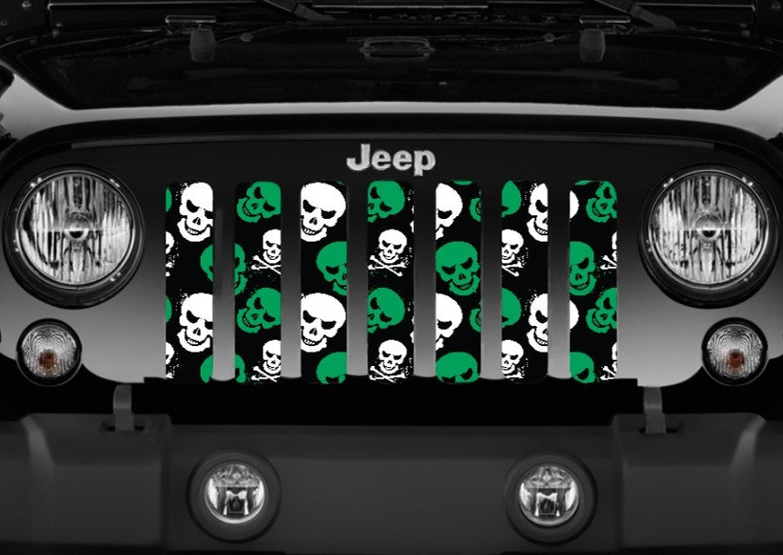 Skulls (Green) Grille Insert
