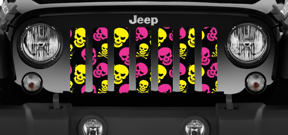Platinum Skulls (Pink and Yellow) Grille Insert