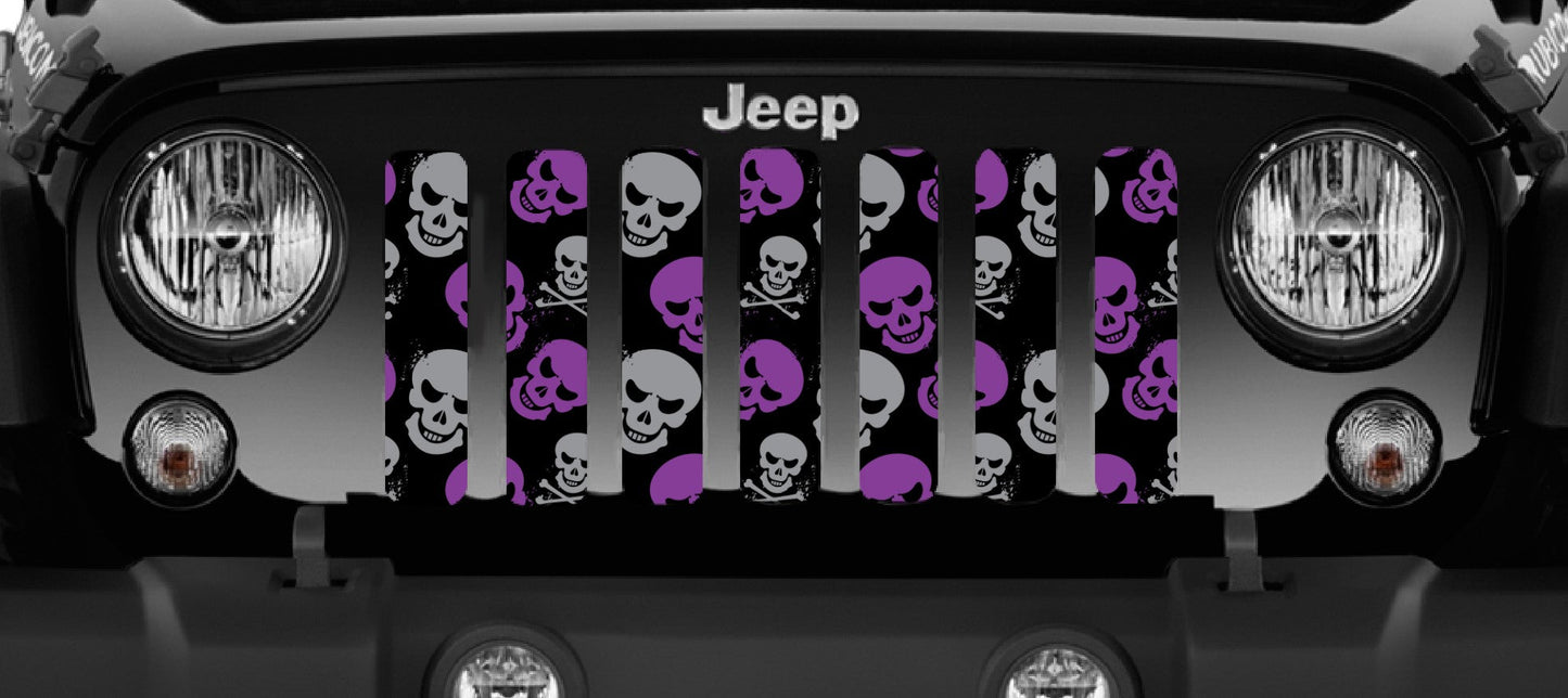 Skulls (Purple and Gray) Grille Insert
