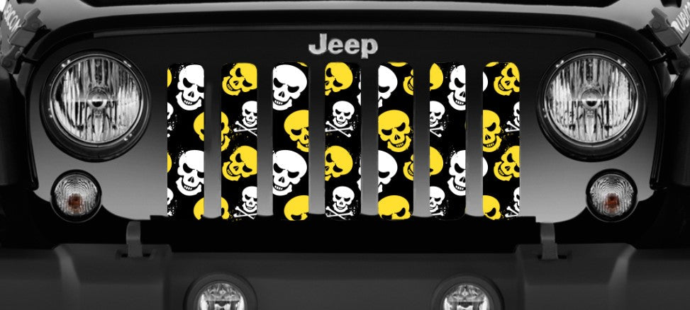 Skulls (Yellow and White) Grille Insert