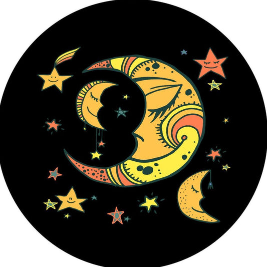 Sleeping Moons & Smiling Stars Spare Tire Cover Design-duckduckjeep-offroad-wrangler-gladiator-3d-jeep duck-custom duck-Jeep-The Quacktory-Fun Jeep Ducks-Ducks4Jeep