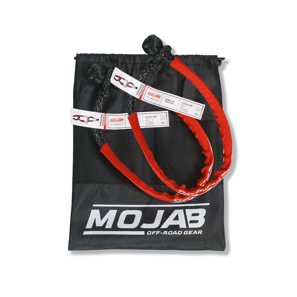 Soft Shackle 1/4'' x 24'' with sleeve and bag (Set of 2 Shackles) (Lifetime Warranty)-duckduckjeep-offroad-wrangler-gladiator-3d-jeep duck-custom duck-Jeep-The Quacktory-Fun Jeep Ducks-Ducks4Jeep