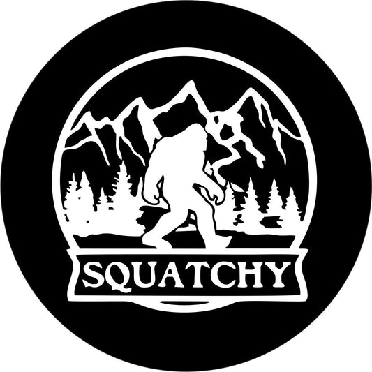 Squatchy Spare Tire Cover â€¢ Sasquatch in the Mountains-duckduckjeep-offroad-wrangler-gladiator-3d-jeep duck-custom duck-Jeep-The Quacktory-Fun Jeep Ducks-Ducks4Jeep