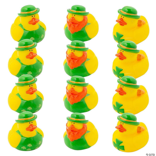 St. Patricks Day Rubber Ducks - by the dozen-duckduckjeep-offroad-wrangler-gladiator-3d-jeep duck-custom duck-Jeep-The Quacktory-Fun Jeep Ducks-Ducks4Jeep