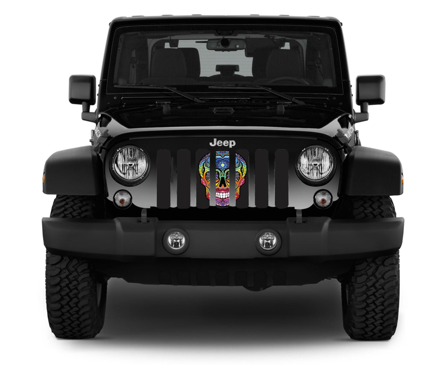 Sugar Skull Rainbow Grille Insert