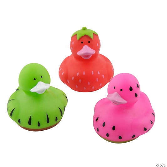 Summer Fruits Rubber Ducks - by the dozen-duckduckjeep-offroad-wrangler-gladiator-3d-jeep duck-custom duck-Jeep-The Quacktory-Fun Jeep Ducks-Ducks4Jeep