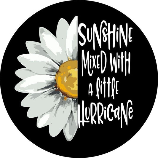 Sunshine Mixed with a Little Hurricane Daisy Spare Tire Cover for Jeep, Bronco, RV, Camper, & More-duckduckjeep-offroad-wrangler-gladiator-3d-jeep duck-custom duck-Jeep-The Quacktory-Fun Jeep Ducks-Ducks4Jeep