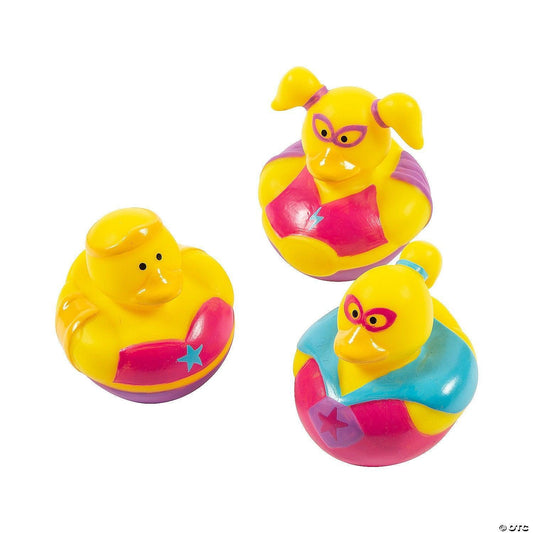 Superhero Girl Rubber Ducks - by the dozen-duckduckjeep-offroad-wrangler-gladiator-3d-jeep duck-custom duck-Jeep-The Quacktory-Fun Jeep Ducks-Ducks4Jeep