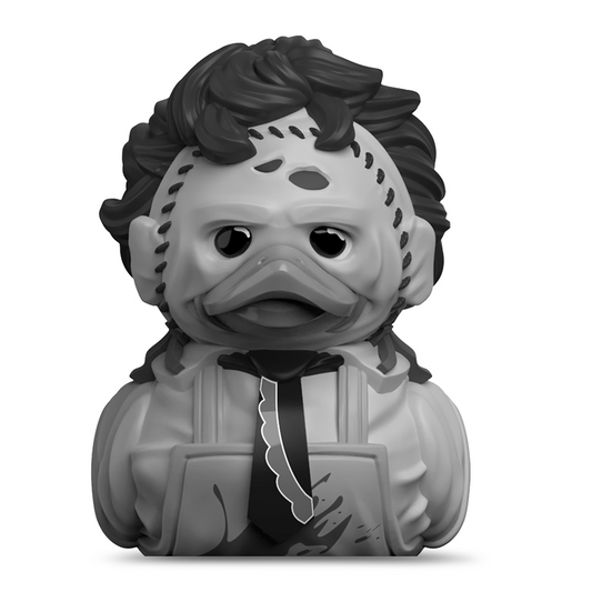 Texas Chainsaw Massacre: Leatherface Black & White Bloodsplat Mini TUBBZ-duckduckjeep-offroad-wrangler-gladiator-3d-jeep duck-custom duck-Jeep-The Quacktory-Fun Jeep Ducks-Ducks4Jeep
