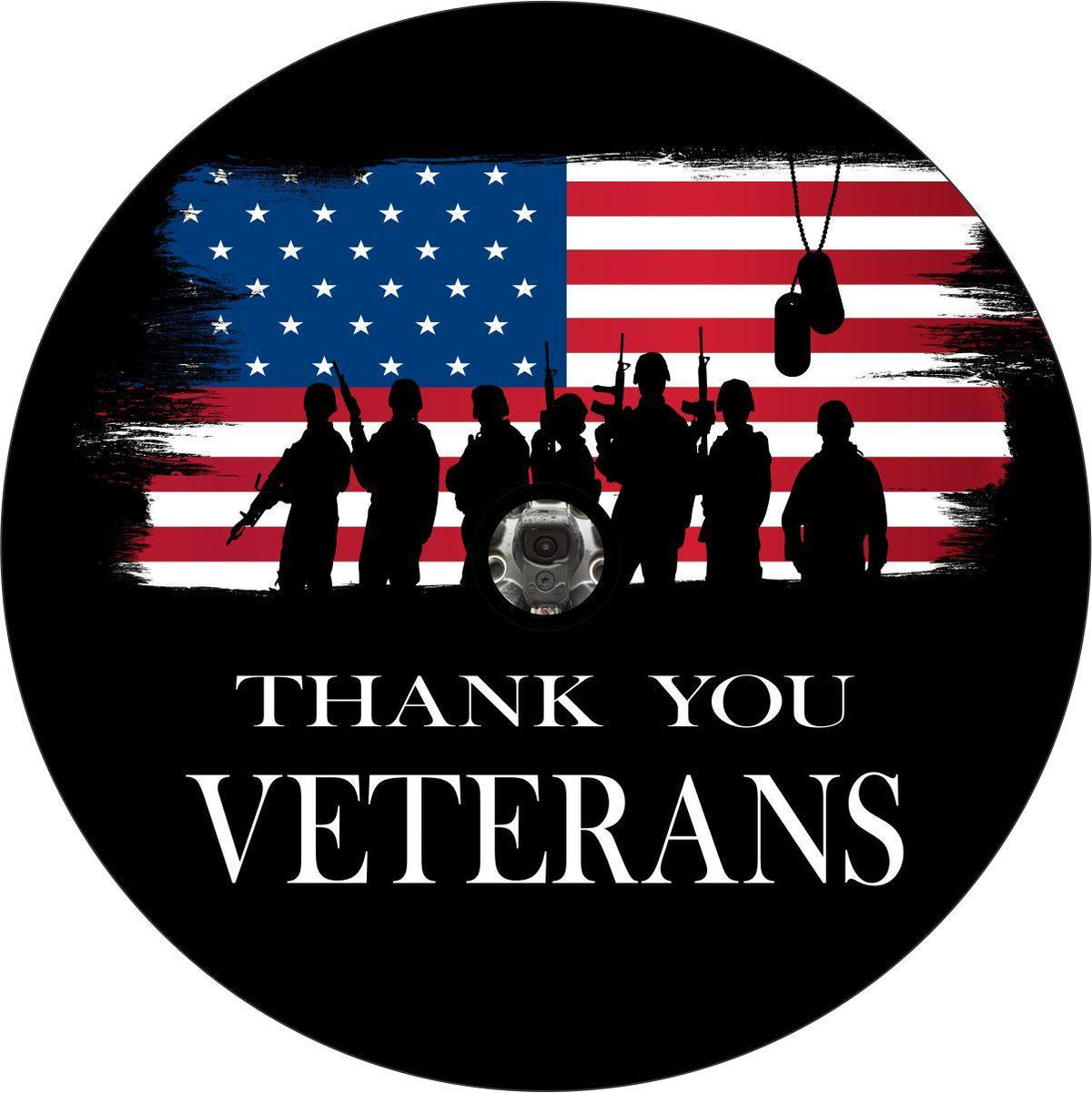 Thank You Veterans American Flag Spare Tire Cover - Jeep, Bronco, RVs, Campers, Vans, Trailers-duckduckjeep-offroad-wrangler-gladiator-3d-jeep duck-custom duck-Jeep-The Quacktory-Fun Jeep Ducks-Ducks4Jeep