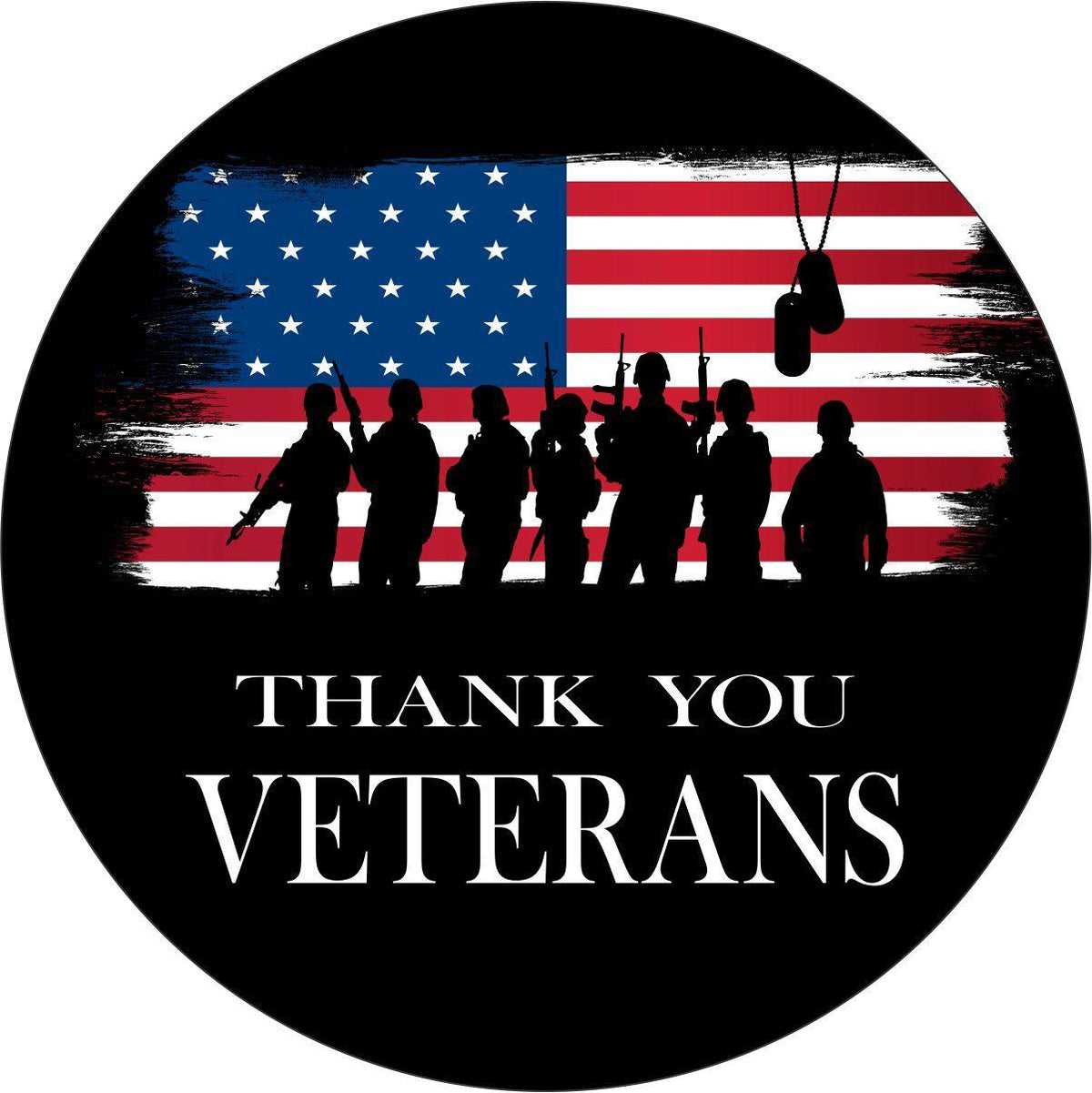 Thank You Veterans American Flag Spare Tire Cover - Jeep, Bronco, RVs, Campers, Vans, Trailers-duckduckjeep-offroad-wrangler-gladiator-3d-jeep duck-custom duck-Jeep-The Quacktory-Fun Jeep Ducks-Ducks4Jeep