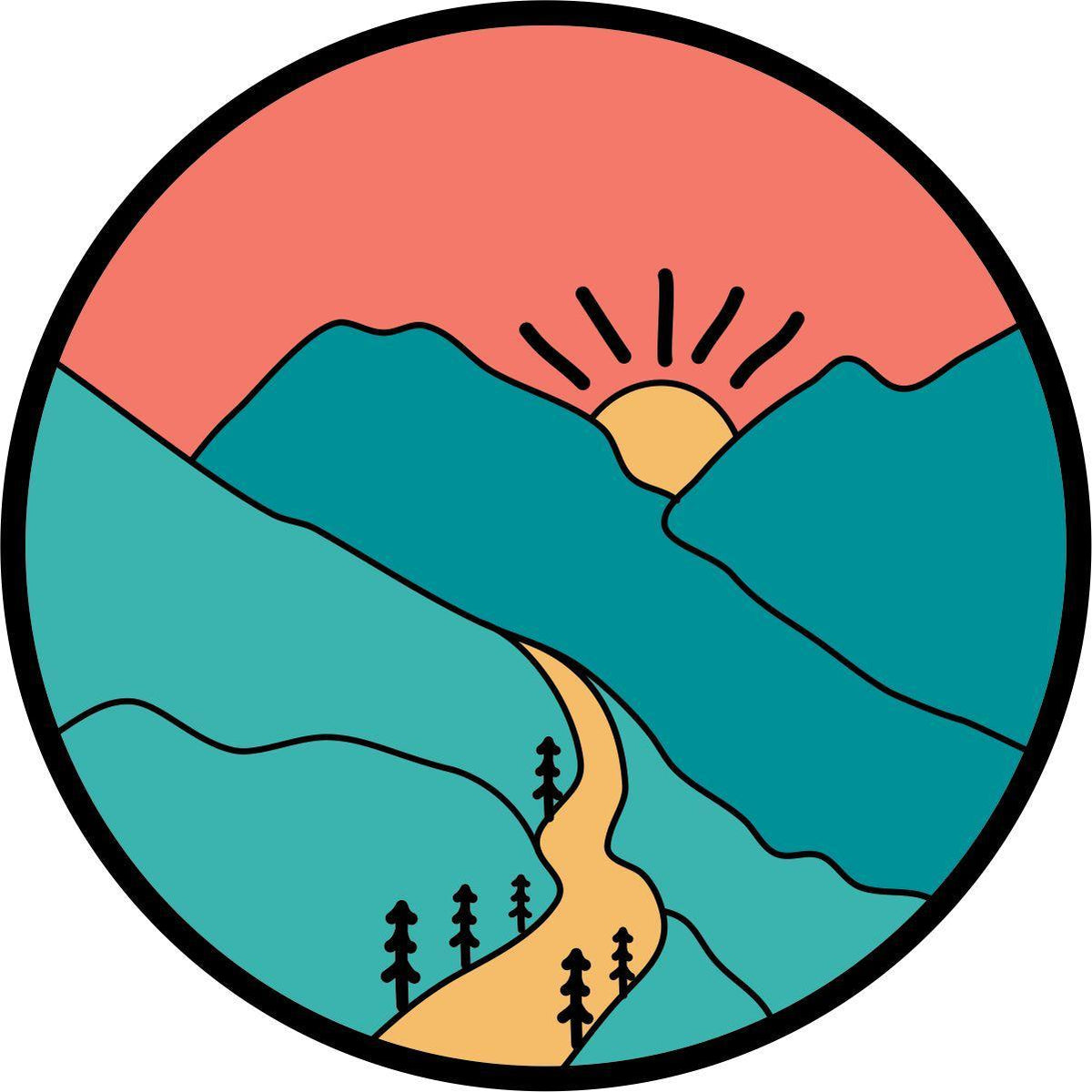 The Sun Shining through the Mountains Spare Tire Cover for Jeep, Bronco, RV, Camper, Trailer, & More-duckduckjeep-offroad-wrangler-gladiator-3d-jeep duck-custom duck-Jeep-The Quacktory-Fun Jeep Ducks-Ducks4Jeep