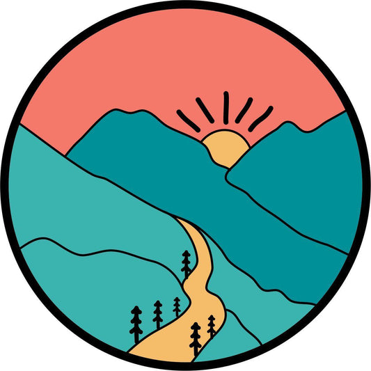The Sun Shining through the Mountains Spare Tire Cover for Jeep, Bronco, RV, Camper, Trailer, & More-duckduckjeep-offroad-wrangler-gladiator-3d-jeep duck-custom duck-Jeep-The Quacktory-Fun Jeep Ducks-Ducks4Jeep