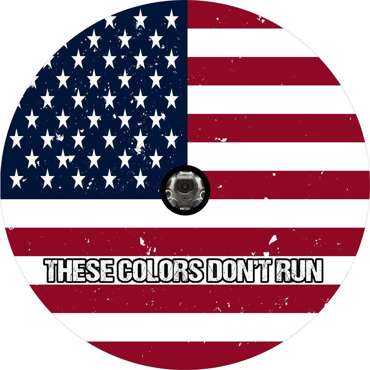 These Colors Don't Run American Flag Spare Tire Cover For Jeep, Bronco, RV, Van, Camper, FJ Cruiser, & More-duckduckjeep-offroad-wrangler-gladiator-3d-jeep duck-custom duck-Jeep-The Quacktory-Fun Jeep Ducks-Ducks4Jeep