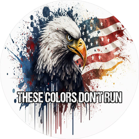 These Colors Don't Run Bald Eagle + American Flag Spare Tire Cover - Jeep, Bronco, RV, Camper, Van, Trailer & More-duckduckjeep-offroad-wrangler-gladiator-3d-jeep duck-custom duck-Jeep-The Quacktory-Fun Jeep Ducks-Ducks4Jeep