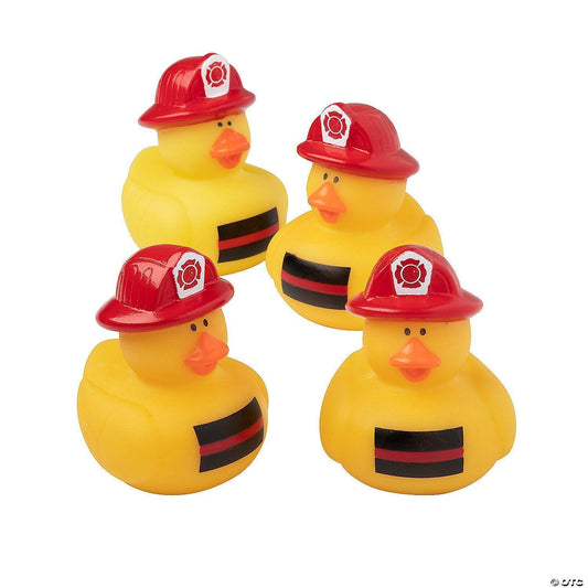 Thin Red Line Rubber Ducks - by the dozen-duckduckjeep-offroad-wrangler-gladiator-3d-jeep duck-custom duck-Jeep-The Quacktory-Fun Jeep Ducks-Ducks4Jeep