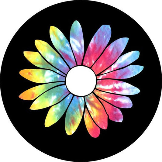 Tie Dye Daisy Flower-duckduckjeep-offroad-wrangler-gladiator-3d-jeep duck-custom duck-Jeep-The Quacktory-Fun Jeep Ducks-Ducks4Jeep