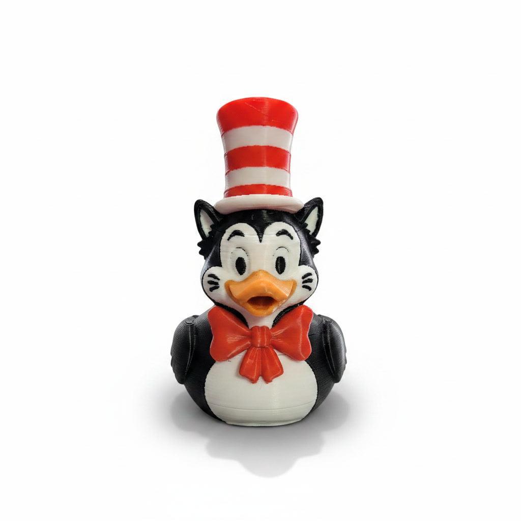 Top-Hatted Cat Duck-duckduckjeep-offroad-wrangler-gladiator-3d-jeep duck-custom duck-Jeep-The Quacktory-Fun Jeep Ducks-Ducks4Jeep