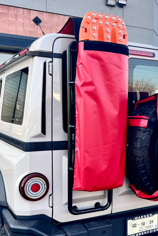Traction Recovery Board Storage Bag LADDER Mount-duckduckjeep-offroad-wrangler-gladiator-3d-jeep duck-custom duck-Jeep-The Quacktory-Fun Jeep Ducks-Ducks4Jeep