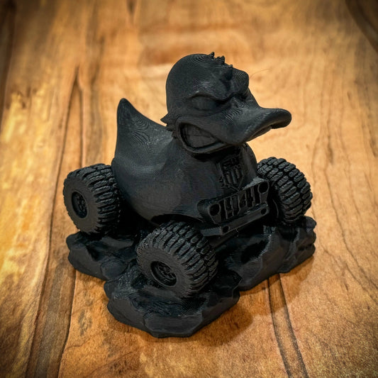 Trail Rated Duck v2.0 - Black-duckduckjeep-offroad-wrangler-gladiator-3d-jeep duck-custom duck-Jeep-The Quacktory-Fun Jeep Ducks-Ducks4Jeep