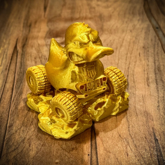 Trail Rated Duck v2.0 - Gold-duckduckjeep-offroad-wrangler-gladiator-3d-jeep duck-custom duck-Jeep-The Quacktory-Fun Jeep Ducks-Ducks4Jeep