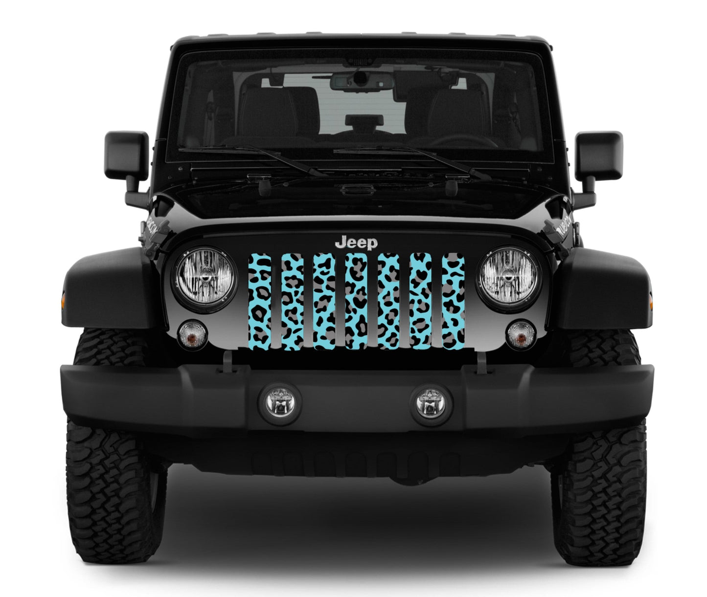 Turquoise Leopard Print Grille Insert