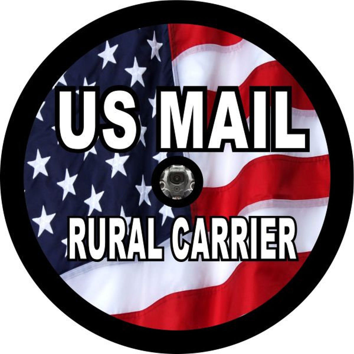 US Mail Rural Carrier American Flag Spare Tire Cover for Jeep, Bronco, & More-duckduckjeep-offroad-wrangler-gladiator-3d-jeep duck-custom duck-Jeep-The Quacktory-Fun Jeep Ducks-Ducks4Jeep
