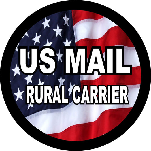 US Mail Rural Carrier American Flag Spare Tire Cover for Jeep, Bronco, & More-duckduckjeep-offroad-wrangler-gladiator-3d-jeep duck-custom duck-Jeep-The Quacktory-Fun Jeep Ducks-Ducks4Jeep