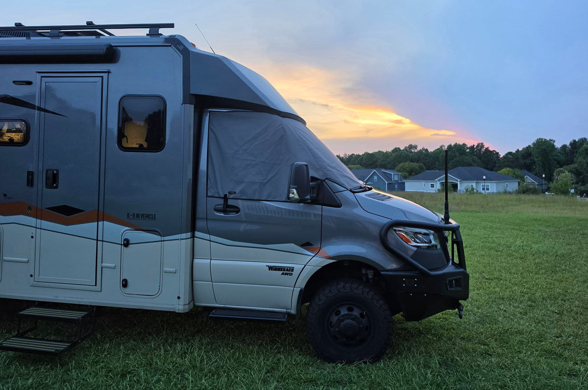 Van Outer Windshield Cover - Revel - Storyteller - Jayco - EKKO-duckduckjeep-offroad-wrangler-gladiator-3d-jeep duck-custom duck-Jeep-The Quacktory-Fun Jeep Ducks-Ducks4Jeep
