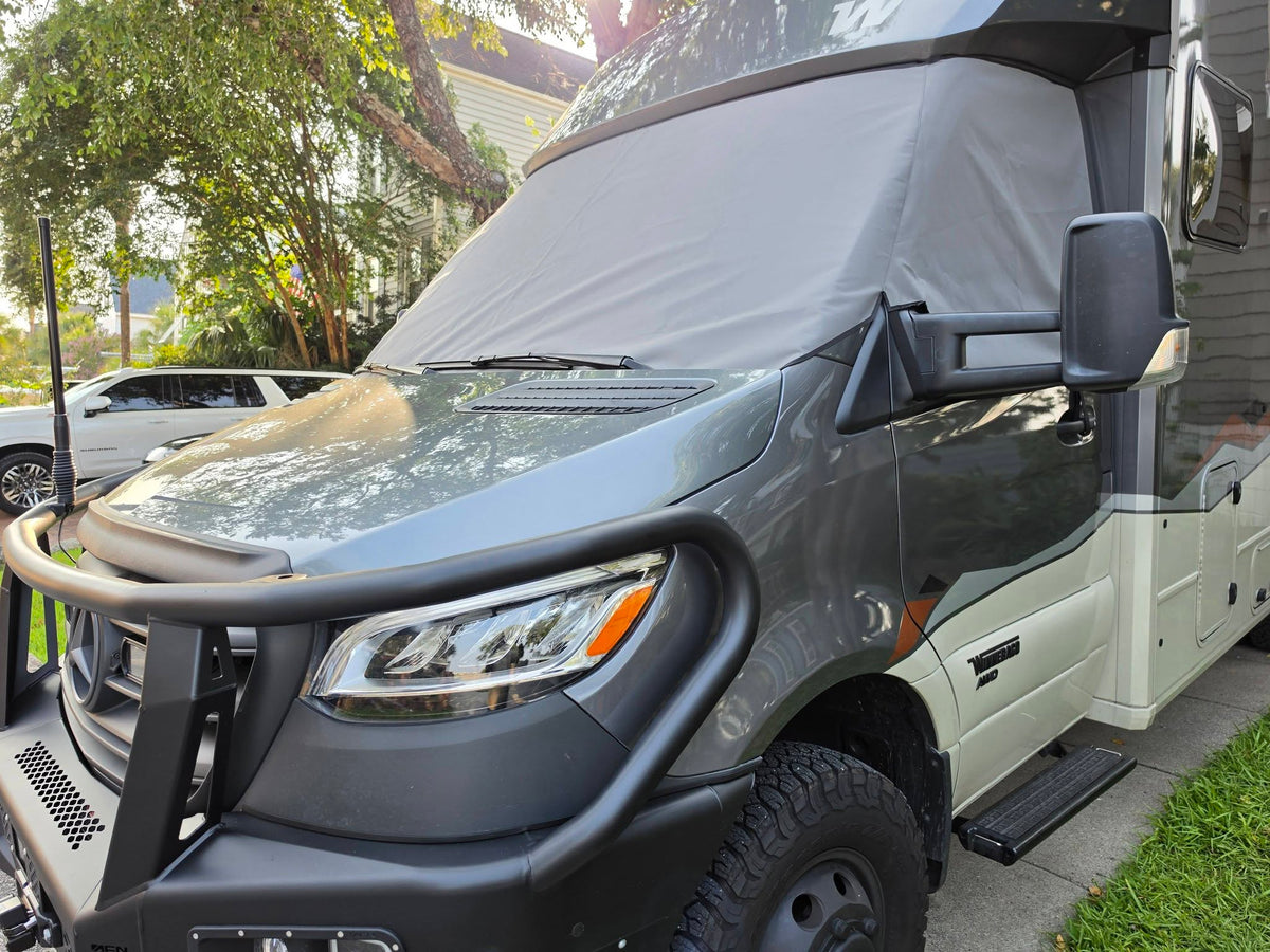 Van Outer Windshield Cover - Revel - Storyteller - Jayco - EKKO-duckduckjeep-offroad-wrangler-gladiator-3d-jeep duck-custom duck-Jeep-The Quacktory-Fun Jeep Ducks-Ducks4Jeep
