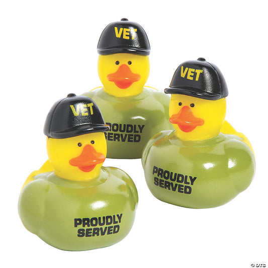Veteran Rubber Ducks - by the dozen-duckduckjeep-offroad-wrangler-gladiator-3d-jeep duck-custom duck-Jeep-The Quacktory-Fun Jeep Ducks-Ducks4Jeep