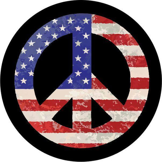 Vintage Peace Sign-duckduckjeep-offroad-wrangler-gladiator-3d-jeep duck-custom duck-Jeep-The Quacktory-Fun Jeep Ducks-Ducks4Jeep