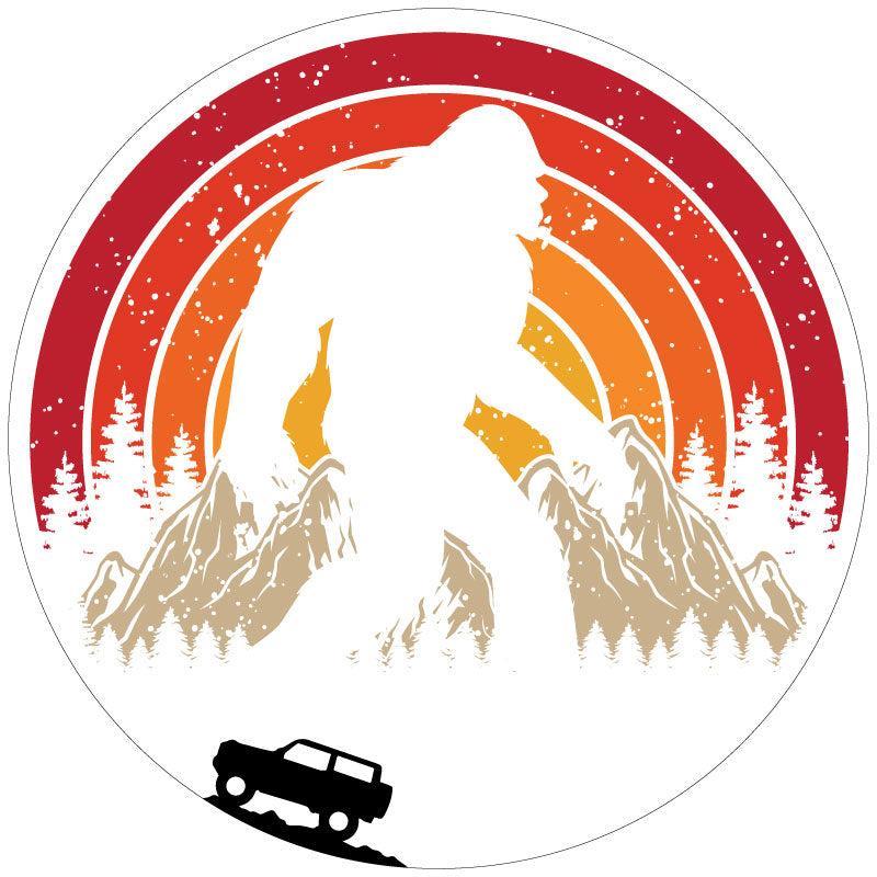 Vintage Retro Sasquatch & Bronco Spare Tire Cover-duckduckjeep-offroad-wrangler-gladiator-3d-jeep duck-custom duck-Jeep-The Quacktory-Fun Jeep Ducks-Ducks4Jeep
