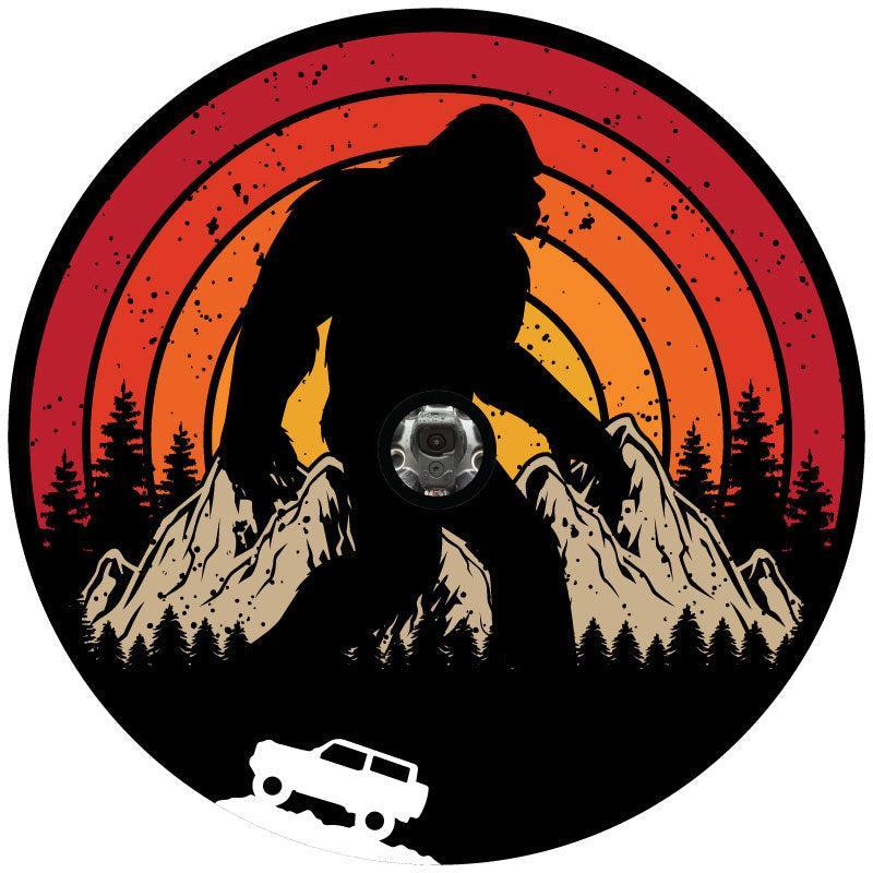 Vintage Retro Sasquatch & Bronco Spare Tire Cover-duckduckjeep-offroad-wrangler-gladiator-3d-jeep duck-custom duck-Jeep-The Quacktory-Fun Jeep Ducks-Ducks4Jeep
