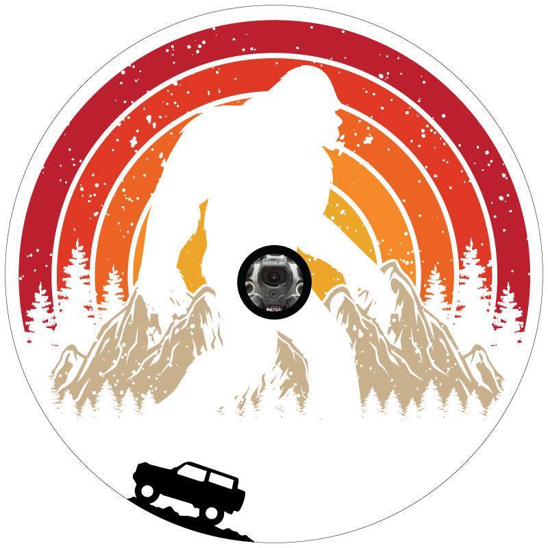 Vintage Retro Sasquatch & Bronco Spare Tire Cover-duckduckjeep-offroad-wrangler-gladiator-3d-jeep duck-custom duck-Jeep-The Quacktory-Fun Jeep Ducks-Ducks4Jeep
