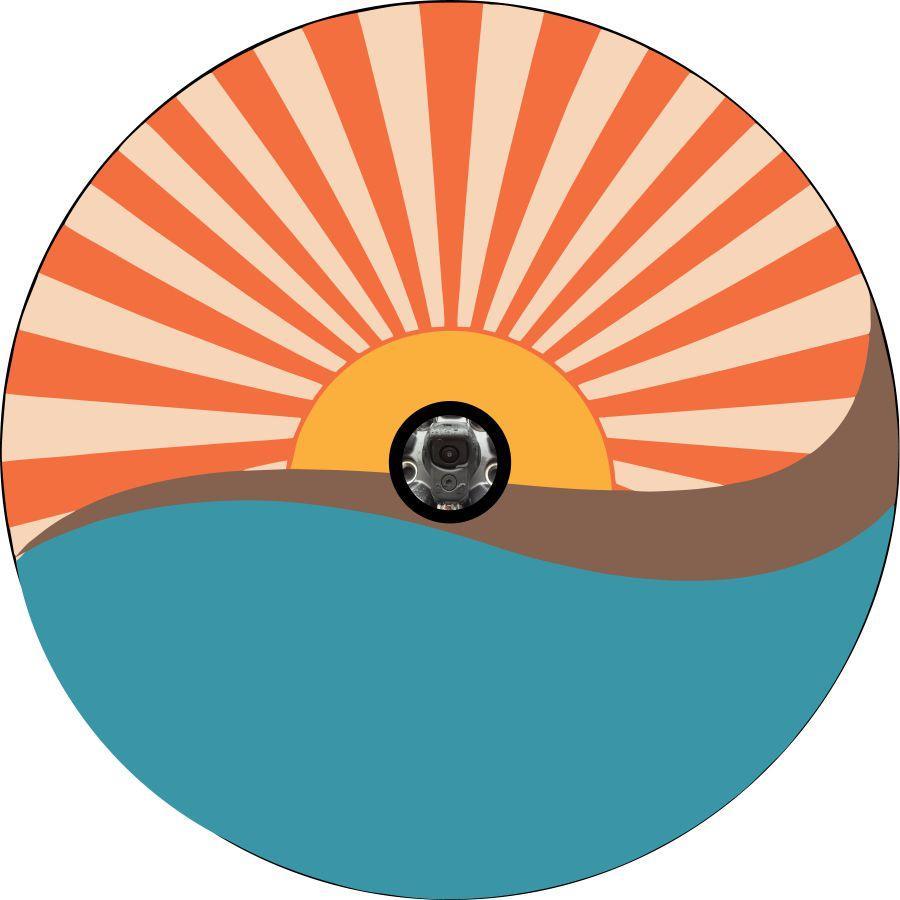 Vintage Retro Sun Rays on the Water-duckduckjeep-offroad-wrangler-gladiator-3d-jeep duck-custom duck-Jeep-The Quacktory-Fun Jeep Ducks-Ducks4Jeep