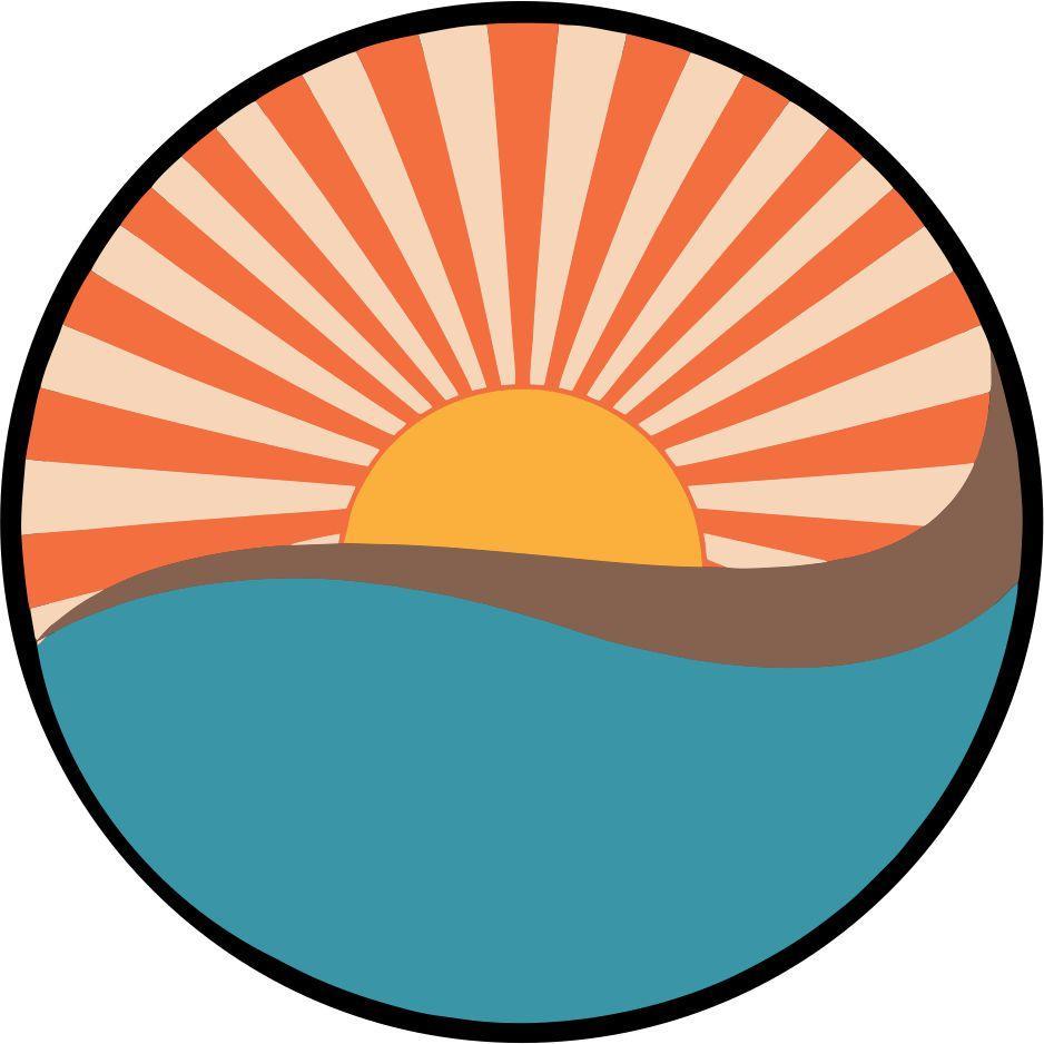 Vintage Retro Sun Rays on the Water-duckduckjeep-offroad-wrangler-gladiator-3d-jeep duck-custom duck-Jeep-The Quacktory-Fun Jeep Ducks-Ducks4Jeep