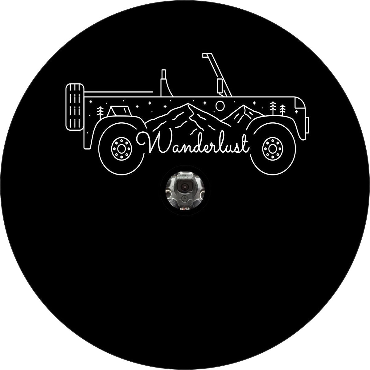 Wanderlust SUV in the Mountains Spare Tire Cover Design-duckduckjeep-offroad-wrangler-gladiator-3d-jeep duck-custom duck-Jeep-The Quacktory-Fun Jeep Ducks-Ducks4Jeep