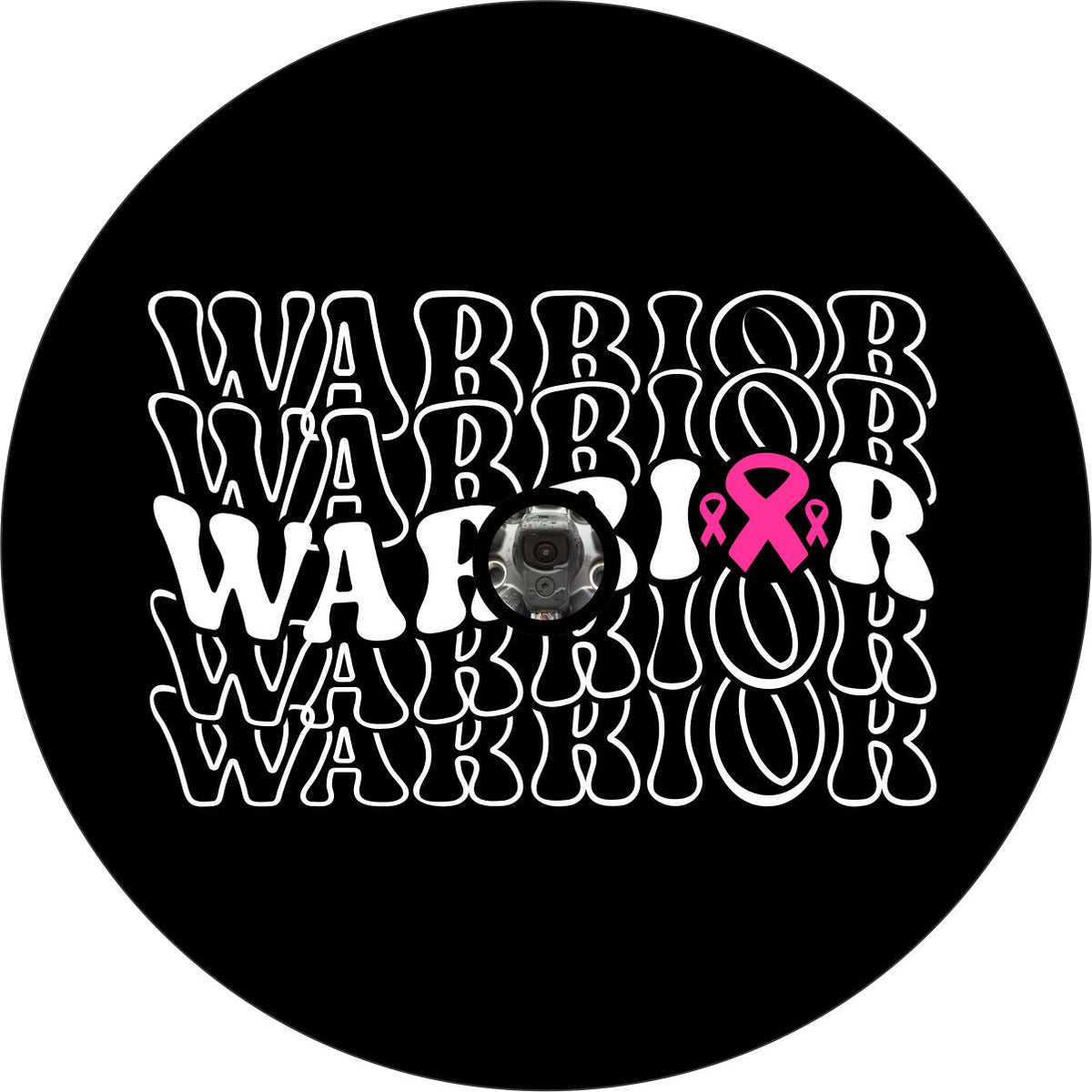 Warrior Cancer Ribbon Spare Tire Cover for Jeep, Bronco, RV, Camper, Trailer, & More-duckduckjeep-offroad-wrangler-gladiator-3d-jeep duck-custom duck-Jeep-The Quacktory-Fun Jeep Ducks-Ducks4Jeep