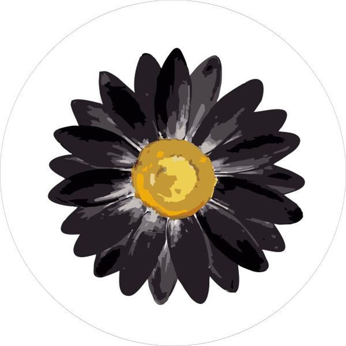 Watercolor Daisy Flower Spare Tire Cover-duckduckjeep-offroad-wrangler-gladiator-3d-jeep duck-custom duck-Jeep-The Quacktory-Fun Jeep Ducks-Ducks4Jeep