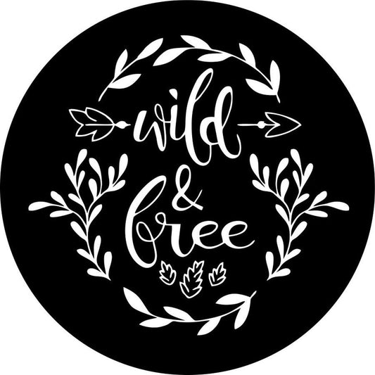 Wild and Free Floral with Arrow Spare Tire Cover-duckduckjeep-offroad-wrangler-gladiator-3d-jeep duck-custom duck-Jeep-The Quacktory-Fun Jeep Ducks-Ducks4Jeep