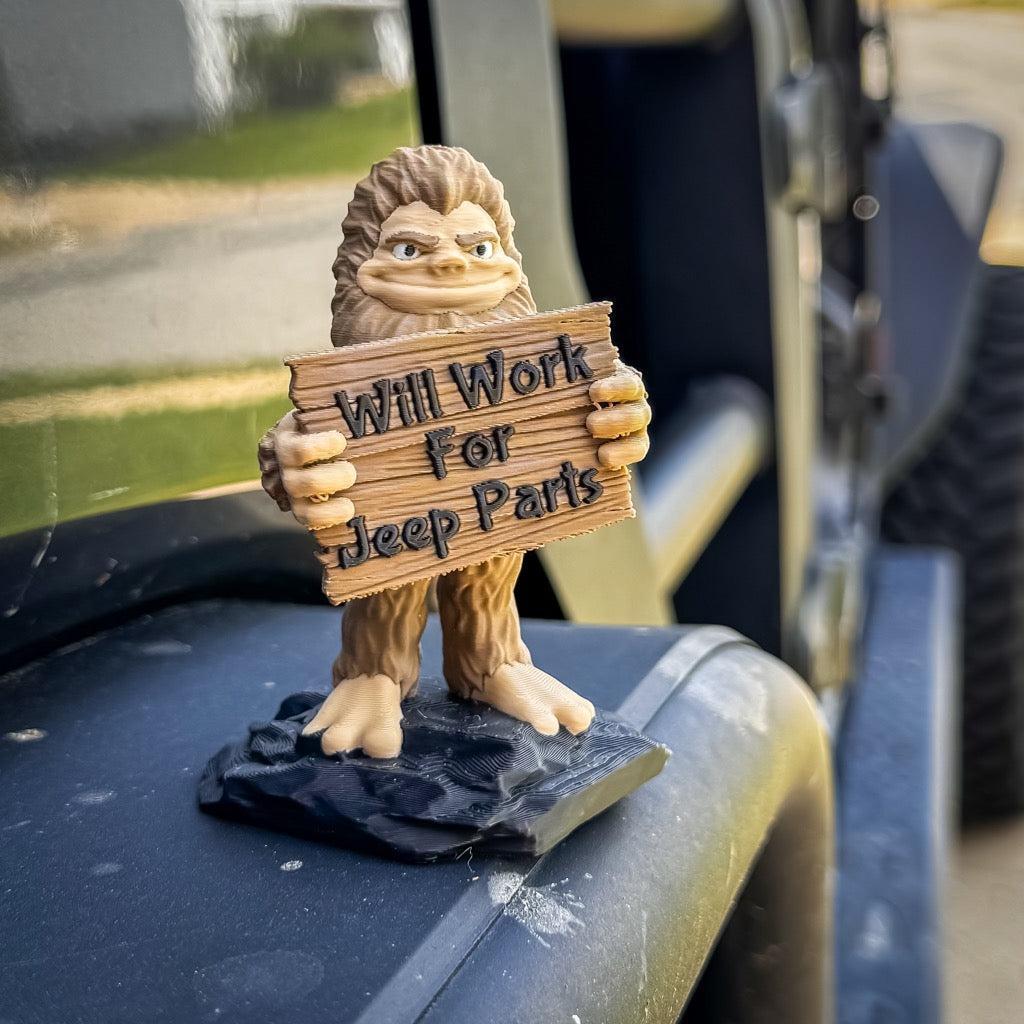 Will Work for Parts! Bigfoot Deskmate-duckduckjeep-offroad-wrangler-gladiator-3d-jeep duck-custom duck-Jeep-The Quacktory-Fun Jeep Ducks-Ducks4Jeep