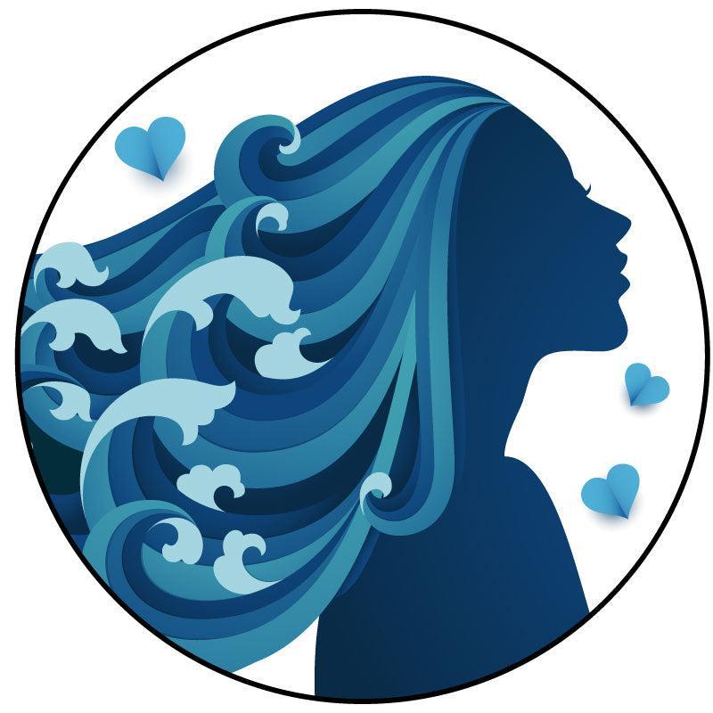 Woman Ocean Hair Unique Spare Tire Covers-duckduckjeep-offroad-wrangler-gladiator-3d-jeep duck-custom duck-Jeep-The Quacktory-Fun Jeep Ducks-Ducks4Jeep