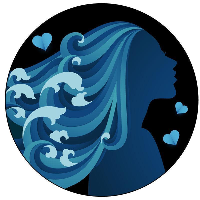 Woman Ocean Hair Unique Spare Tire Covers-duckduckjeep-offroad-wrangler-gladiator-3d-jeep duck-custom duck-Jeep-The Quacktory-Fun Jeep Ducks-Ducks4Jeep