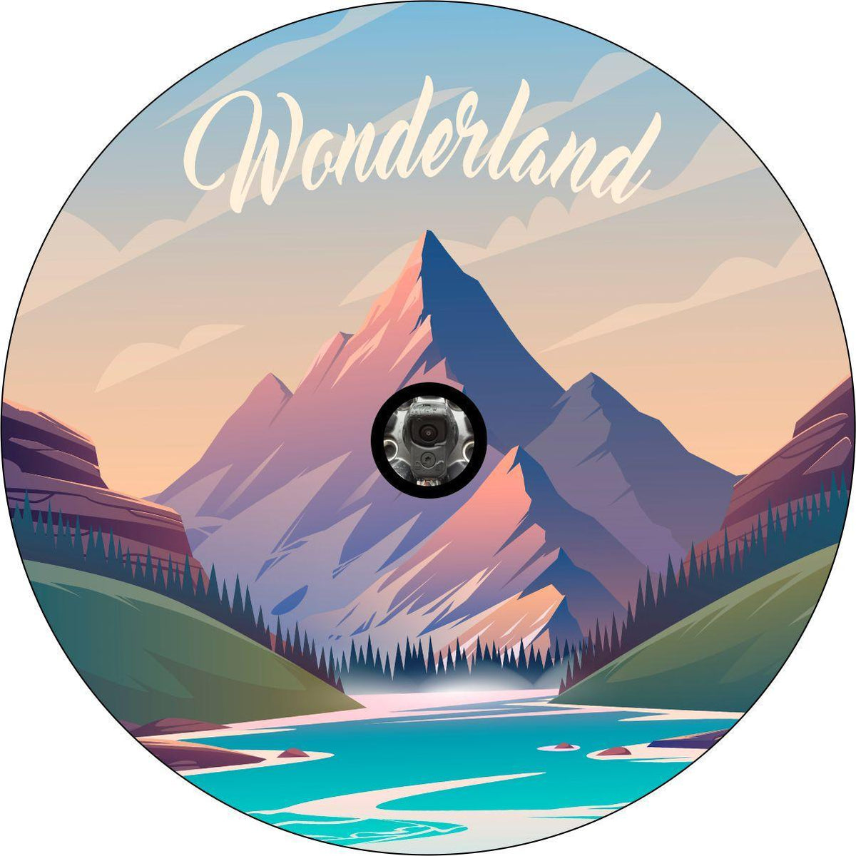 Wonderland Mountain Landscape Spare Tire Cover-duckduckjeep-offroad-wrangler-gladiator-3d-jeep duck-custom duck-Jeep-The Quacktory-Fun Jeep Ducks-Ducks4Jeep