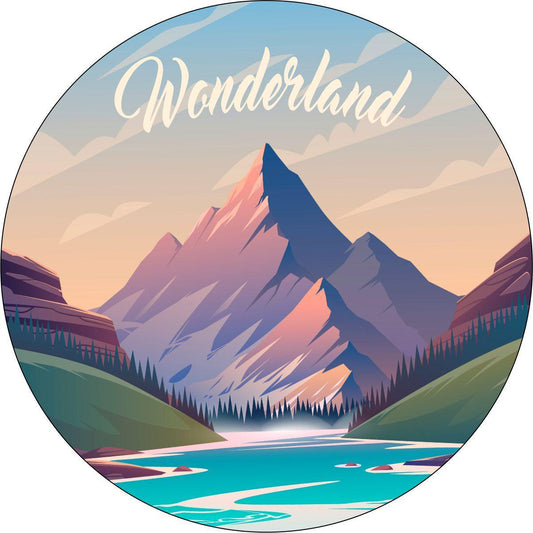 Wonderland Mountain Landscape Spare Tire Cover-duckduckjeep-offroad-wrangler-gladiator-3d-jeep duck-custom duck-Jeep-The Quacktory-Fun Jeep Ducks-Ducks4Jeep