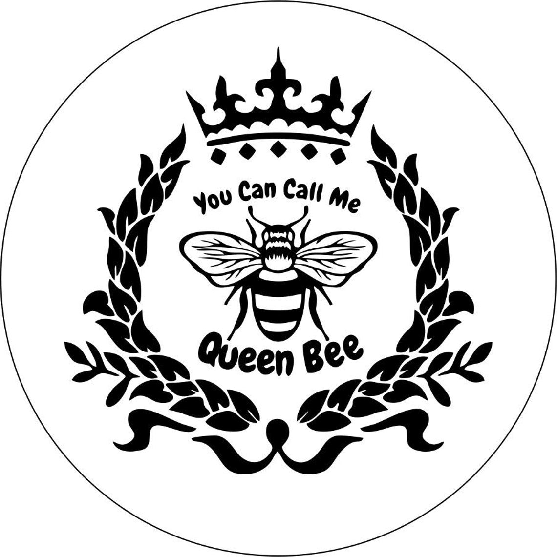 You Can Call Me Queen Bee Spare Tire Cover Design for Jeep, Campers, Broncos & More-duckduckjeep-offroad-wrangler-gladiator-3d-jeep duck-custom duck-Jeep-The Quacktory-Fun Jeep Ducks-Ducks4Jeep