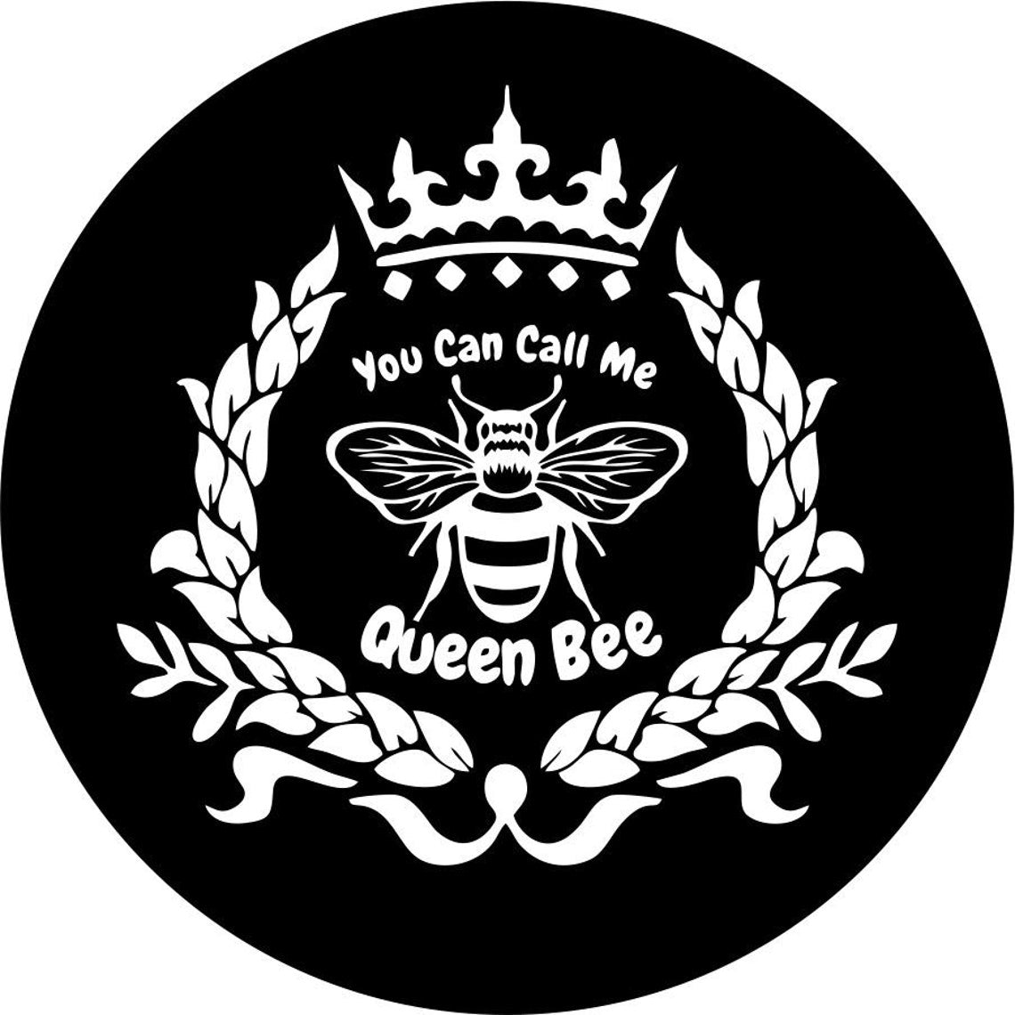 You Can Call Me Queen Bee Spare Tire Cover Design for Jeep, Campers, Broncos & More-duckduckjeep-offroad-wrangler-gladiator-3d-jeep duck-custom duck-Jeep-The Quacktory-Fun Jeep Ducks-Ducks4Jeep